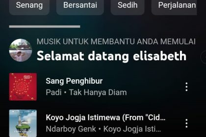 Youtube Music meluncurkan fitur baru dimana penggunanya bisa mencari lagu dengan menyanyikannya. (FOTO: Tangkapan layar Youtube Music/Yenny Hardiyanti).