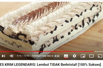 Cara membuat es krim Viennetta dari Chef Devina Hermawan. (FOTO: Tangkapan layar akun youtube Devina Hermawan/Yenny Hardiyanti).