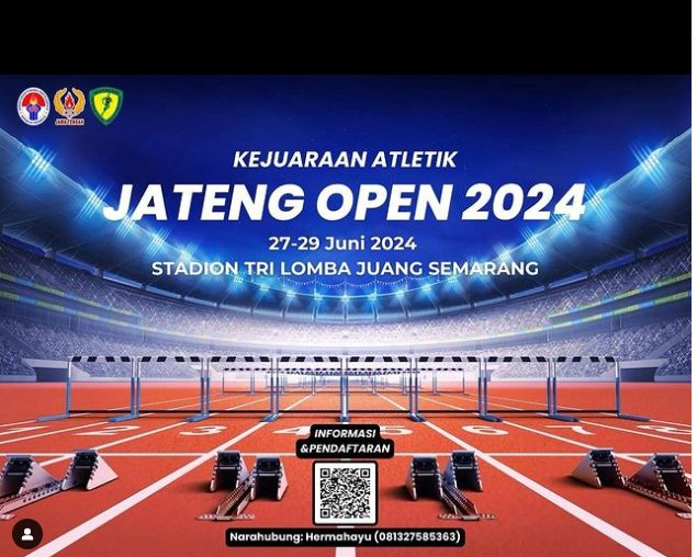 Kejuaraan atletik Jateng berlangsung di Semarang. (FOTO: IG @pengprov_pasijateng).