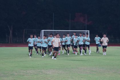 Timnas U-16 saat latihan di sela Piala AFF U-16. (FOTO: PSSI).