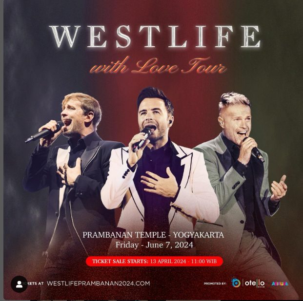 Ini 7 lirik lagu dari grup musik asal Irlandia, Weslife yang akan konser di Candi Prambanan pada 7 Juni 2024. (FOTO: IG Westlife).