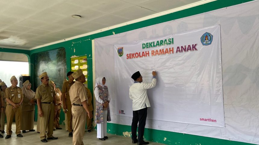 Deklarasi sekolah ramah anak di SMPN 1 Bae, Kudus, Jawa Tengah. (FOTO: zona news).