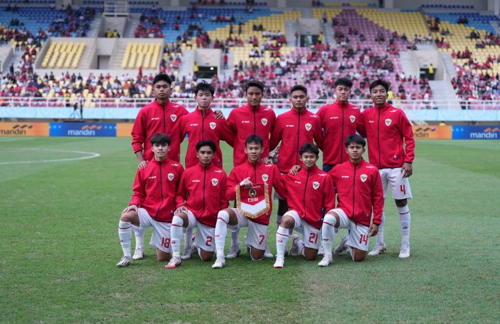 Timnas Indoneia U-16 menduduki peringkat ke-3 usai menundukkan Vietnam 5-0 di Stadion Manahan, Solo, Rabu, 3 Juli 2024. (FOTO: PSSI)