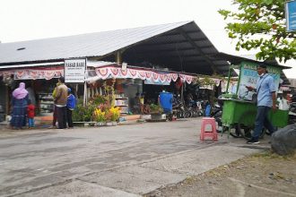 Pasar Babe (Barang Bekas) di Desa Jati Wetan, Kecamatan Jati, Kabupaten Kudus, sebelum terjadi kebakaran. (FOTO: Kecamatan Jati).